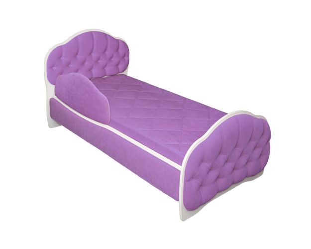 Кровать 180 Гармония 67 Светло-фиолетовый (мягкий бортик)