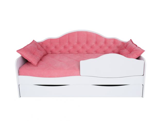 Кровать 170 серии Иллюзия Лайт 1 ящик 89 Розовый (подушки)
