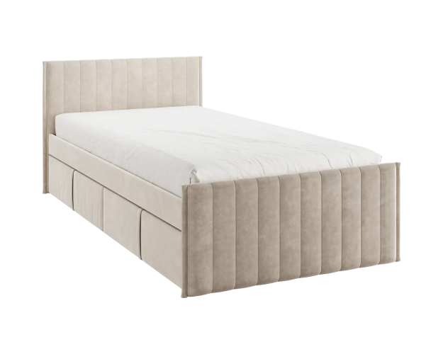 Кровать с ящиками Твикс 900 капучино (велюр)