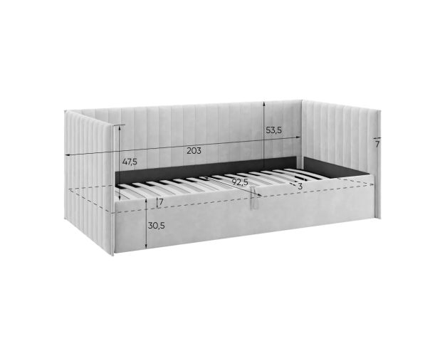 Кровать-софа Твикс графит (велюр)