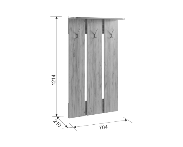 Вешалка Реал 1 дуб сонома