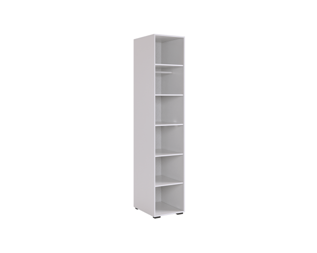 Шкаф однодверный 100.01 Ева белое дерево / белый матовый	