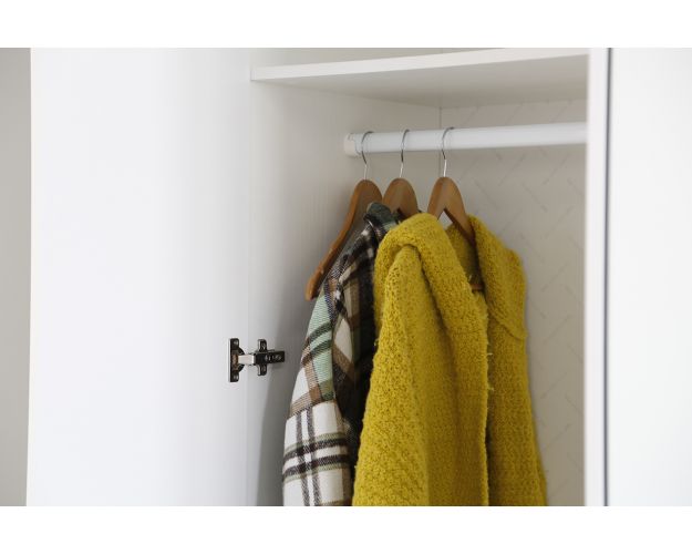 Шкаф однодверный 100.01 Ева белое дерево / белый матовый	