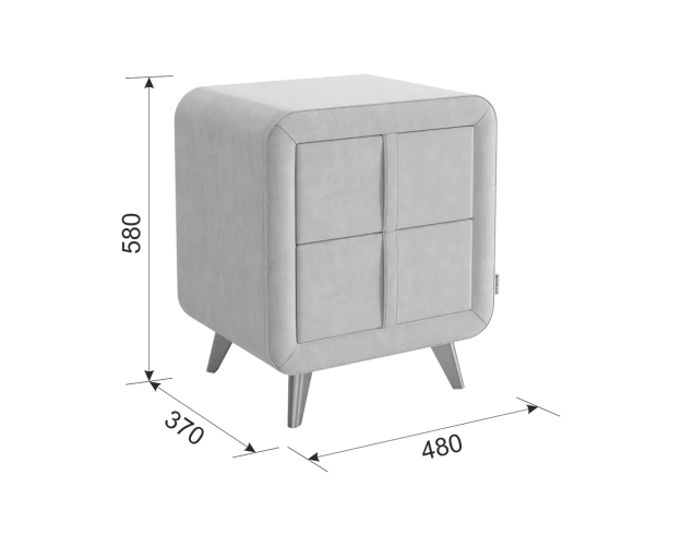 Тумба прикроватная Софи 2 карамель велюр