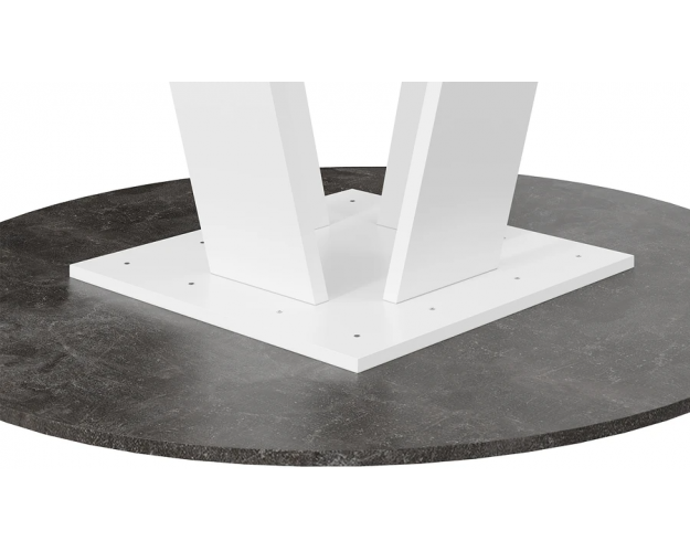 Стол обеденный Райнер тип 1 белый / ателье темный