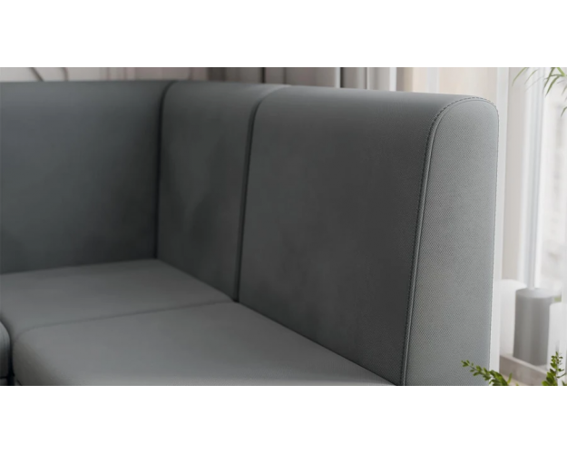 Диван угловой Каир ГН №2 исп.2 велюр Camaro 18 серый