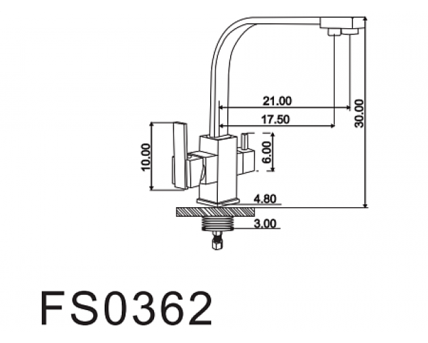 Смеситель для кухонной мойки Fmark FS0362 под фильтр питьевой воды