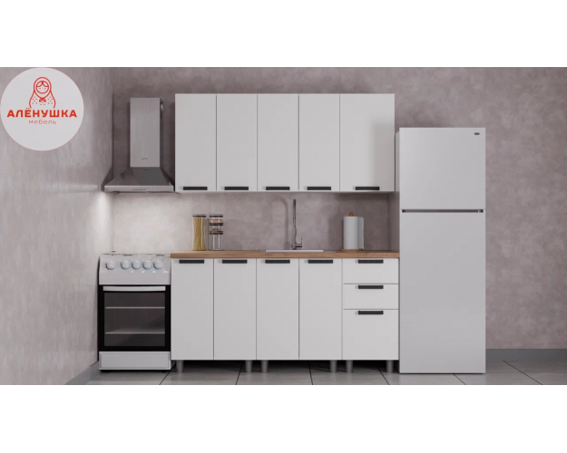 Кухонный гарнитур Лаванда 1.6 молочный