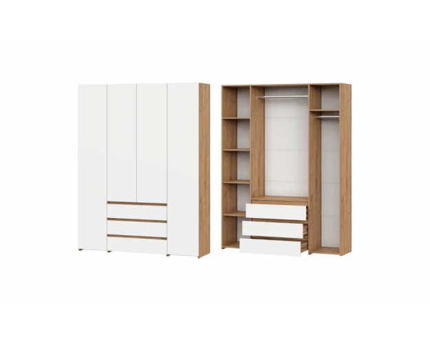 Спальный гарнитур Некст 1 дуб золотой / белый